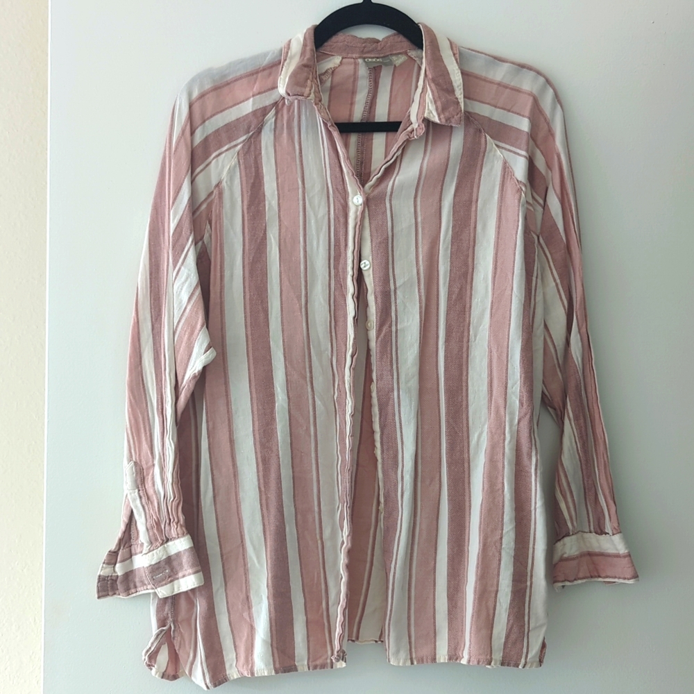 ASOS pink and cream blouse